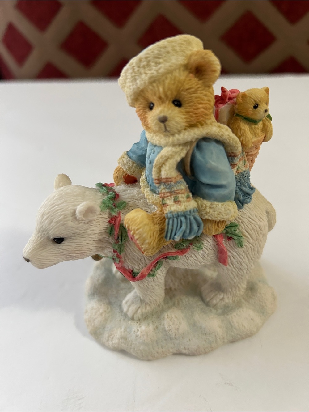 Vintage cherished teddies 1994 winter bear limited edition numbered figure ERIC